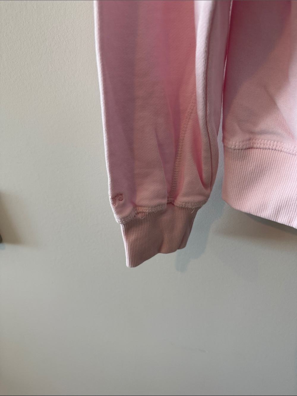 Cape Cod Light Pink Quarter-Zip Pullover with Contrast Trim - Picture 5 of 7